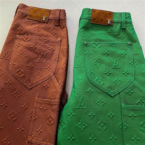 green louis vuitton pants|louis vuitton denim pants.